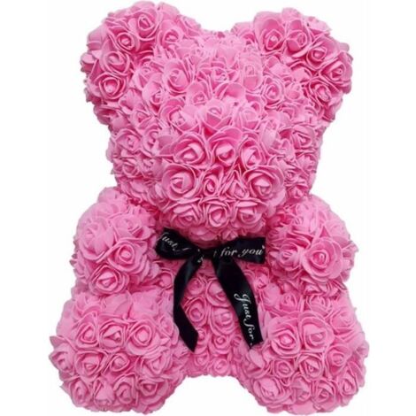 Ours éternel Fleur Ours en Peluche Fleurs artificielles Saint Valentin Anniversaire de Mariage Anniversaire Cadeaux Jouets - ROSE (1/2)