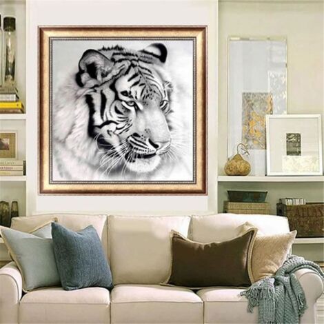 5D Tigre Peinture Diamant Cristal Broderie Mural Décor DIY Maison (1/4)