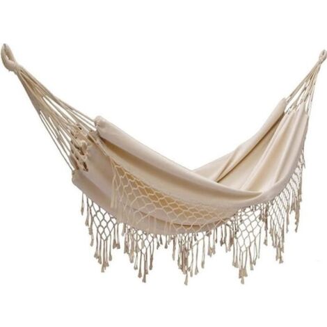 Hamac franges - hamac double - hamac écru - hamac (1/4)