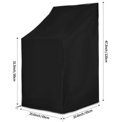 Housse de protection pour meubles de jardin - Marque - Modèle - Protection UV - Résistant aux intempéries - Noir (1/4)