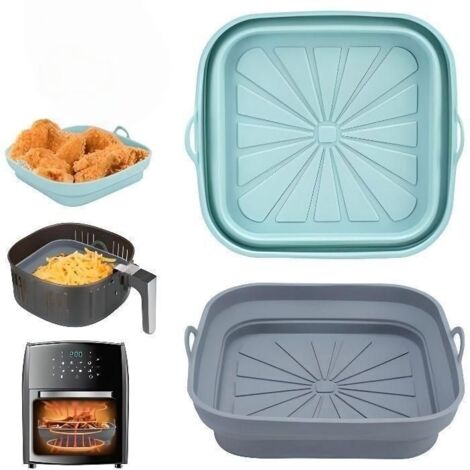 Moule en silicone - Air Fryer - 2 pièces - Réutilisable - Pliable - 21 cm x 17.5 cm x 5 cm