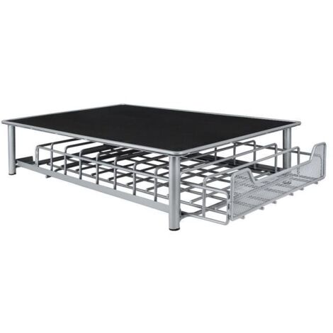 Distributeur de Dosettes de Café, Tiroir pour Capsules de Café, 40 x 28 x 9,5 cm, 60 capsules, Argent, Dimensions: 40 x 28 x 9,5 cm (1/4)