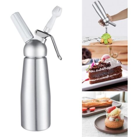 Siphon à Chantilly - Professionnel - 0,5L - Acier Inoxydable - 3 Douilles - Usage Domestique (1/4)