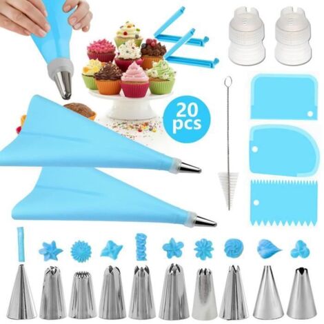 Douilles Pâtisserie - Ouilles - Acier Inoxydable - DIY Kits - Décoration de Gâteaux - Bleu (1/4)