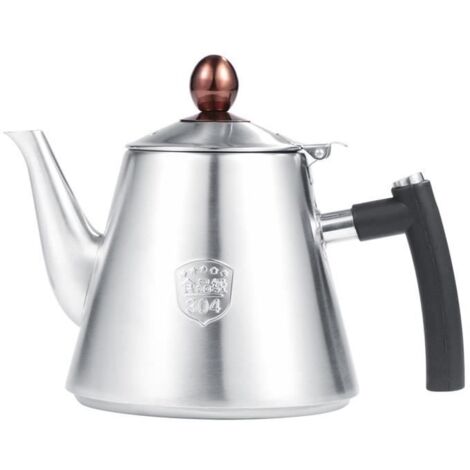 Qiilu cafetière en acier inoxydable 1.2L Acier Inoxydable Cuisinière Théière Thé Cafetière Bouilloire Résistant À La Chaleur