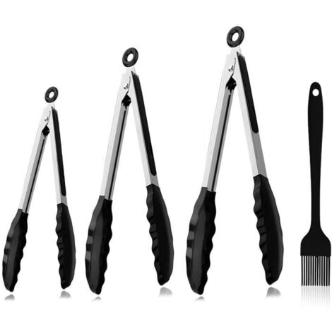 Pinces de Cuisine - Non spécifié - 7\" 9\" 12\" - Silicone et Acier Inoxydable - Résistantes à la Chaleur (1/4)