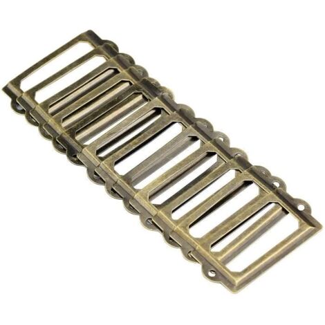 30 Pièces Cadre Étiquette Porte Etiquettes en Métal Orte Cadre Boutons de Meuble Métal Vintage Carte d\'étiquette Porte Cadre,Porte (1/4)