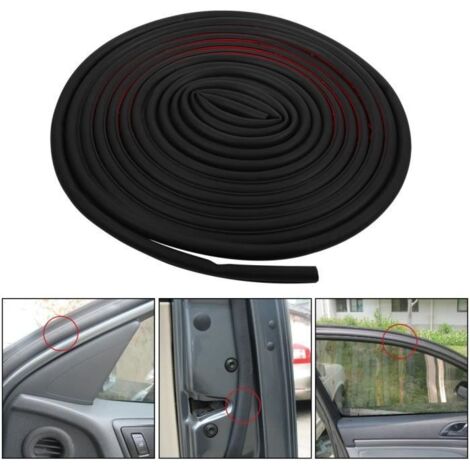 Joint étanche de la porte pour auto voiture 8M - ZJCHAO - Bord caoutchouc - Noir (1/4)