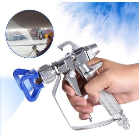 Pistolet à Peinture Haute Pression 3600PSI en Acier Inoxydable - Bleu et Gris Argenté (1/4)