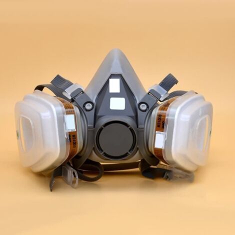 7 en 1 demi-masque pour respirateur de protection de peinture par pulvérisation de gaz 3M 6200