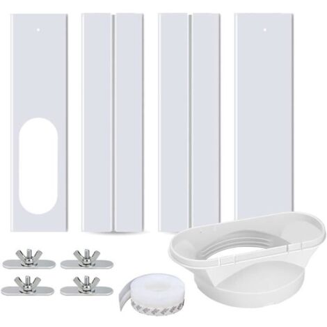 Kit de glissière de fenêtre réglable pour climatiseur portable - Pare-Brise de climatiseur - 1/2 Pcs - Blanc (1/4)