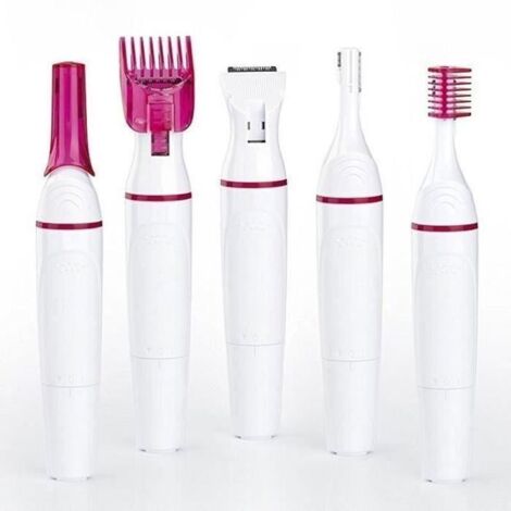 RASOIR ELECTRIQUE 5 en 1 Femmes Epilation Rasoir Tondeuse electrique femelle Rasoir Bikini Trimmer pour les sourcils le Visage