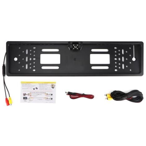 OMABETA Caméra de plaque d\'immatriculation Cadre de plaque d\'immatriculation européenne, caméra de recul LED, auto radar (1/4)