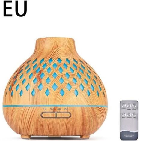 400ml Diffuseur d\'arôme à ultrasons en bois de LED USB Diffuseur d\'huile essentielle (1/4)