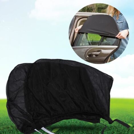 Rideau pare-soleil pour fenêtre de voiture - Protection UV - Noir (1/4)