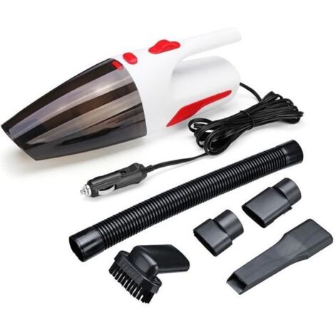 12V 120W Voiture Aspirateur Portable Sol Humide et Sec Tapis de Nettoyage Blanc (1/4)