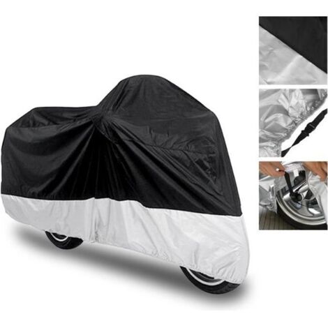 Housse-bache moto-scooter Etanche 22095110cm Taille L Noir (1/4)