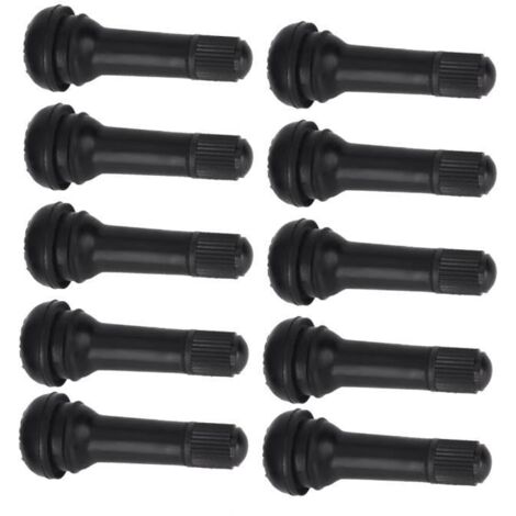 Lot de 10 valves de pneu - DILWE - TR414 - Caoutchouc résistant - Compatible jante 11,5 mm - Haute qualité (1/4)