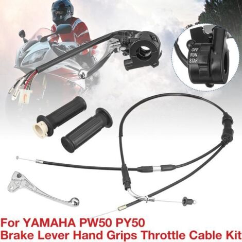 Kit de Câble d\'accélérateur Interrupteur Gauche et Droit Poignées de Levier de Frein Pour YAMAHA PW50 PY50 (1/4)