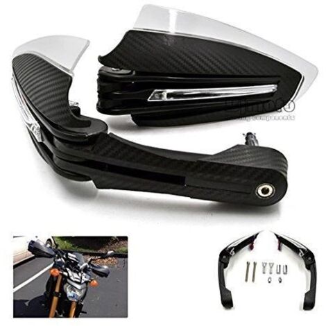 ChangM- Paire Moto universel Protège-mains avec éclairage LED fonctionnant à la main Guards protecteurs Moto pour (1/4)