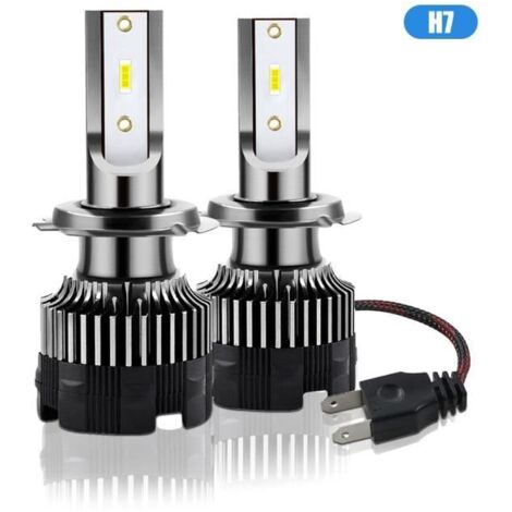 Ampoule H7 Led, 120W 20000LM 6500K très brillant blanc CSP LED kit de conversion de phare, IP67 étanche, plug and play,pack de 2 (1/4)