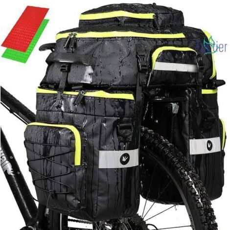 FOOTIER 75L Sacoche Vélo Porte-Bagage Arrière,Sac de Cadre Velo 3 en 1, Sacoche de Siège Arrière de vélo avec Couverture (1/5)