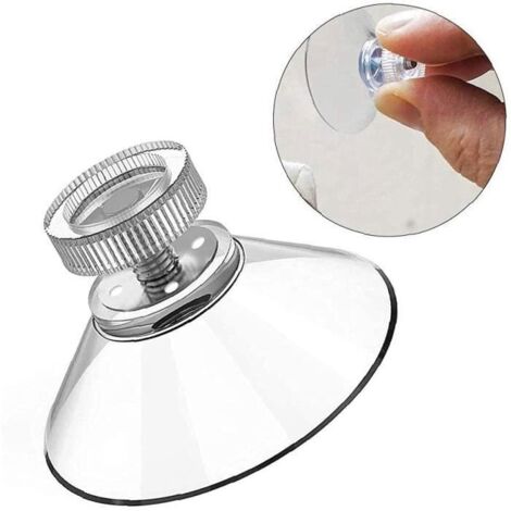 Ventouses,lot de 30 Ventouses avec Filetage et écrous moletés Ø 45 mm, Transparentes, pour Voiture, Camping, vitre, Pare-Soleil (1/4)