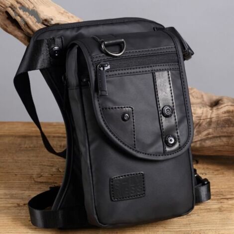 Sac de taille pour moto - Sincerity - Nouvelle qualité - Étanche - Noir - 26x15x7 cm