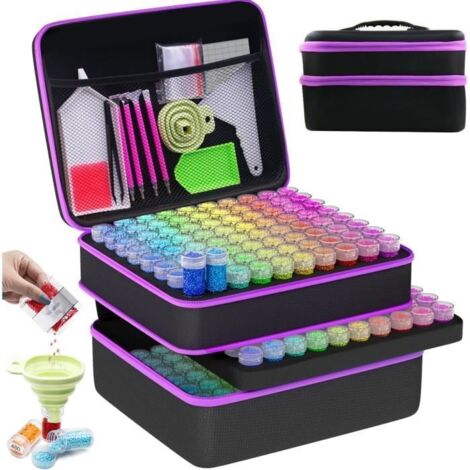 Diamond Painting Accessoires Boite de Rangement, avec 240 Emplacements, pour Peinture Diamant Broderie Diamant Painting (1/3)