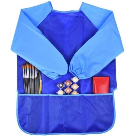 Sarrau Enfant - Non spécifié - Tablier Étanche - Manches Longues - 3 Poches - Bleu (1/3)