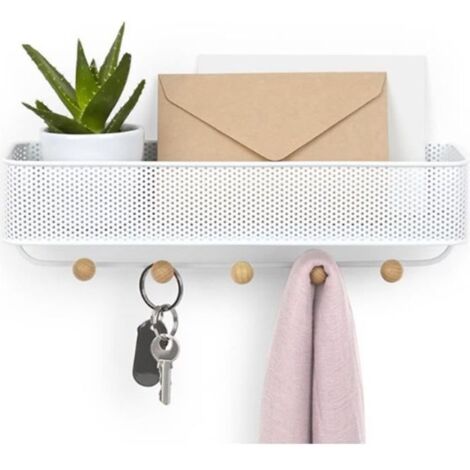 porte-courrier mural et porte clé mural – pour le rangement de vos clefs, lettres et brochures (1/3)