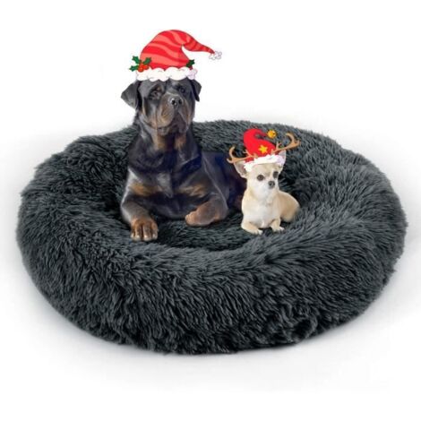 Lit pour Chat/Nid de Chat - Panier pour chat/chien - Chaud - Gris Foncé - 60cm (1/3)