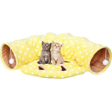 Tunnel de Jeu pour Chat - Jouet Pliable - Espace Tapis - Portable - Intérieur - Petit Animal (1/3)