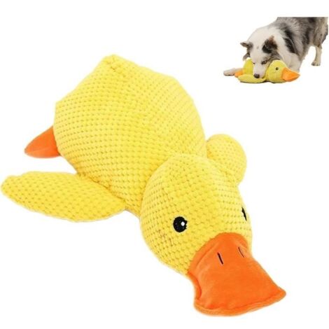 Jouet apaisant pour Chien en Forme de Canard Mellow Dog, Jouet à mâcher en Peluche Jaune pour Chien, Jeu interactif, Ferme