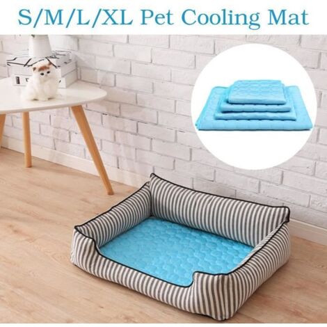 Tapis de refroidissement - TEMPSA - 50X40CM - Bleu - Rectangulaire - Confortable pour animaux (1/3)