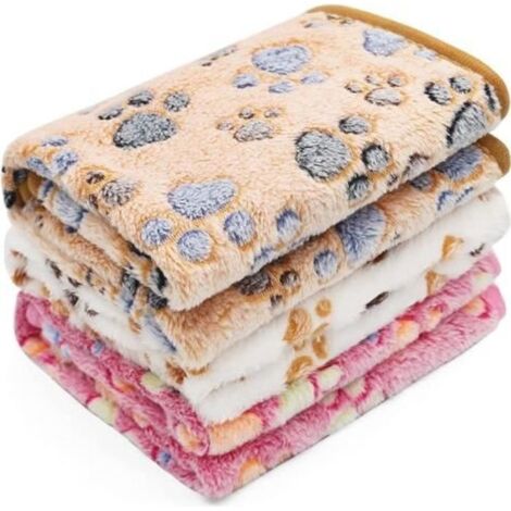 3 Pièces Super Douce Couverture Chien, Tapis Chien Chat Lavable, Plaid Polaire pour Animaux pour Canapé/Divan/Lit (1/3)