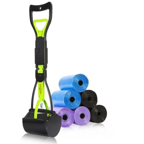 Ramasse-crottes - TD® - 60x13.5cm - Long manche - 120 sacs biodégradables - Ergonomique