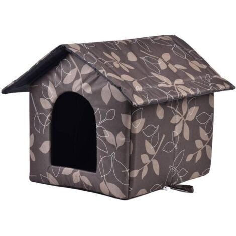 YZMRBDQC Niche pour Chat d\'Extérieur Résistante à l\'Hiver, Pliable, Imperméable et Résistante aux Intempéries - S (1/4)
