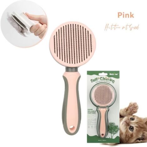 Brosse pour animaux - Brosse Autonettoyante - Élimination des poils - Massage - Prévention des puces (1/4)