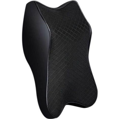 Voiture appui-tête coussin oreillers de cou en mousse à mémoire coussin de siège de voiture pour passager conducteur 2230cm Noir (1/4)
