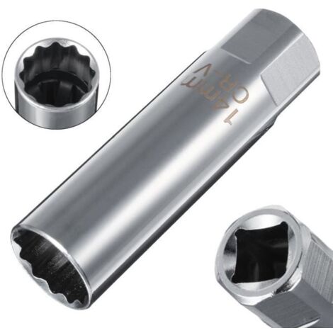 Douille pour clés à bougies 14mm 3/8\" pour BMW Mercedes Toyota Peugeot - NEÜFU - Prise de bougie - Acier (1/4)