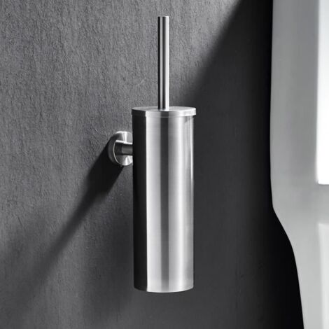 Auralum Brosse de Toilette Acier Inoxydable Brosse WC Mural avec Support de Brosse Antibactérienne Balayette WC pour Toilettes (1/4)