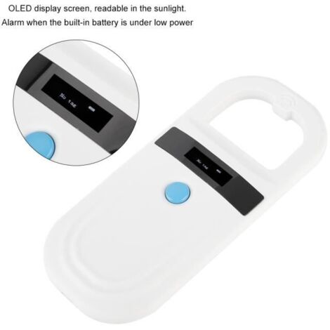 Scanneur d\'identification - PAI - Rechargeable - Écran OLED - Mémoire 128 - Lecture FDX-B (1/4)