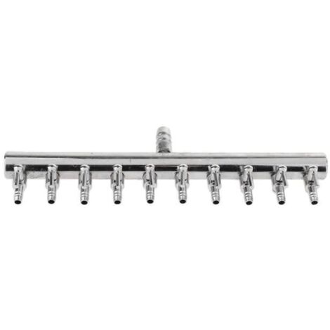 robinet de commande de levier de débit d\'air d\'aquarium en acier inoxydable 10 voies (1/3)