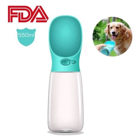 Stillcool® 550ML Distributeur d\'eau de voyage PR chien BLUE Bouteille d\'eau Tasse à eau pour animaux de compagnie portable (1/3)