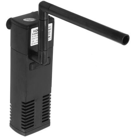 AVANC Pompe Aquarium Filtre Pompe A Eau 8W 600L/H Submersible Interne Ajouter Oxygène 220V PRISE EU (1/3)