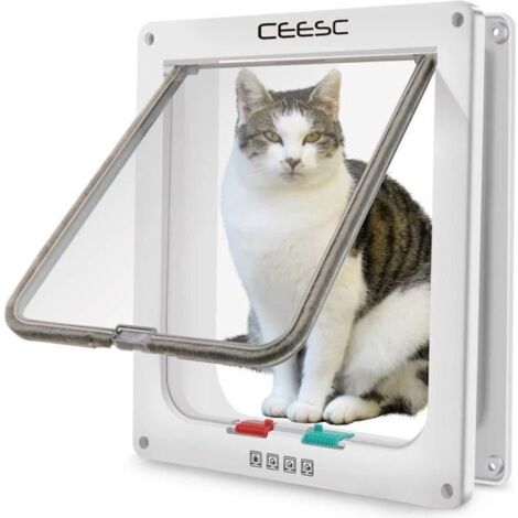 Chatière TD® pour chat et chien facile à installer rabattable et verrouillable (23,5 x 25,2 x 5,5 cm) (1/3)