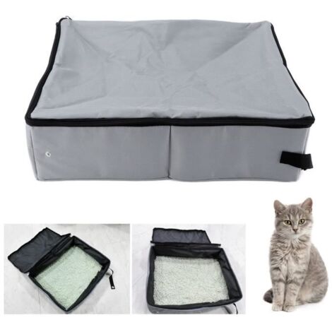 Bac à litière Portable pour chat Anti-fuite, Robuste, Léger, Facile à nettoyer, - Taille S-GUE (1/3)