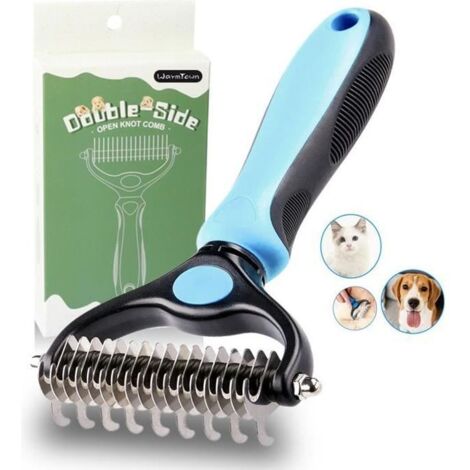 Warmtown Brosse pour chien et chat, brosse poils pour animaux de compagnie professionnelle, Peigne Chien, Peigne pour Chats (1/4)