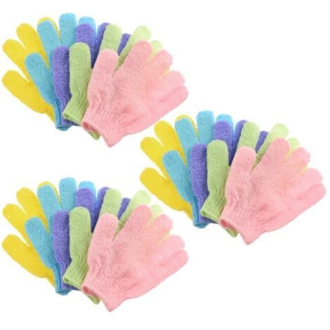 15pcs gants de bain exfoliants utiles durables pour douche hommes femmes PORTE MONNAIE (1/3)